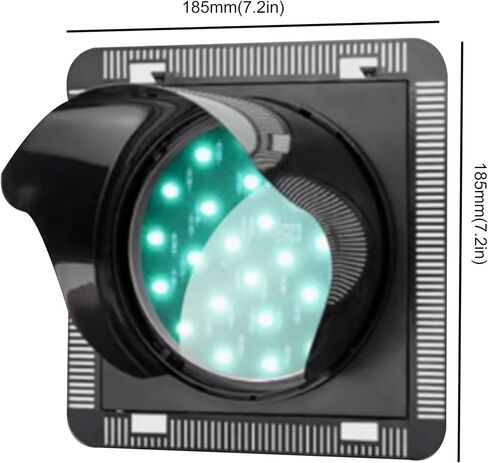 Traffic Light Lamp, 100mm Green Traffic Signal, with Sunshade, Snap-in Installation in Kuwait