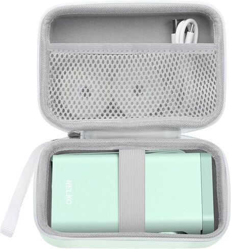 Nelko Genuine Case Compatible P21 Label Maker, Compatible with Most Mini Label Printers, for Labeler Makers & Labeling Tapes, Box with Mesh Pocket for Batteries Accessories (Case Only), Pink in Saudi Arabia