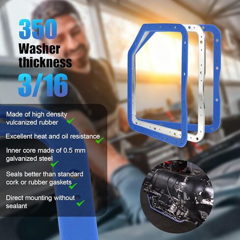 حشية وعاء زيت ناقل الحركة مناسبة لـ Gm Turbo 350، متوافقة مع حشية ناقل الحركة Moroso 93102، مصنوعة من وعاء زيت مطاطي مبركن عالي التحمل مع قلب صلب in Kuwait