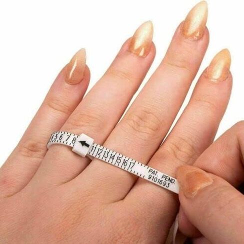 أداة قياس حجم الخاتم من OneJeweller لأحجام الأصابع 1-17 مجموعة قابلة لإعادة الاستخدام بالولايات المتحدة الأمريكية (أبيض) in Kuwait
