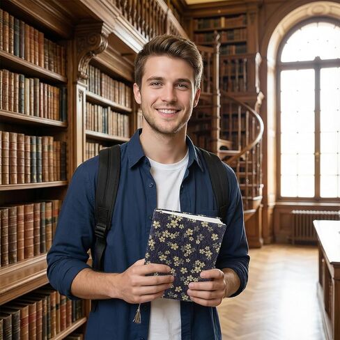 أغلفة الكتب للكتب الورقية، واقي غطاء الكتاب من القماش القابل للتعديل يناسب حجم A5 للأغلفة الورقية لحماية الروايات ذات الغلاف الصلب باللون الأزرق الداكن 5.5 × 8.2 بوصة (أزرق داكن) in Kuwait