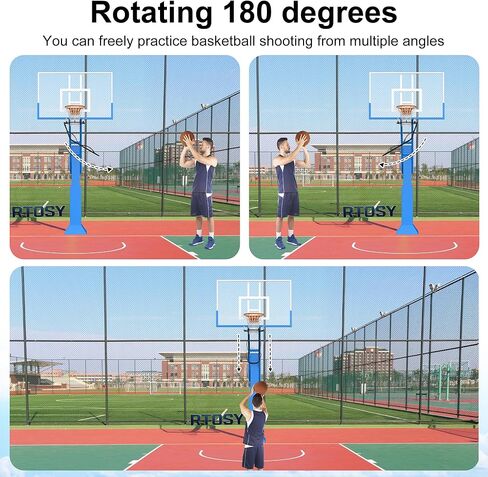 Basketball Return Attachment, Sturdy Metal Basket Ball Return Training Aid, Ideal for Single-Person Outdoor or Indoor Basketball Shooting Training in Saudi Arabia