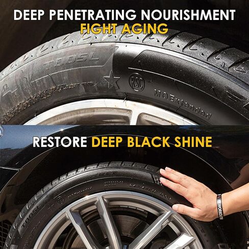 Tire Coating Agent, Extral Glossy Tire & Wheel Shine Spray, Deep Rubber Black Finish & Protectant Long Last Shine & Sealeant Coating for Car, SUV, Trucks-Back to Showroom Look-500ml in Kuwait