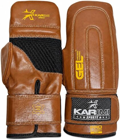 قفازات Pro Bag Mitt، قفازات للحقائب، ملمس اللكم بقبضة اليد العارية، تدريب على المقاومة الصفرية لتحفيز العضلات السريعة، للرجال والنساء والأطفال. (بني، صغير/متوسط) in Saudi Arabia