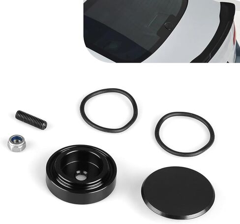 WZP قابس ممسحة السيارة، غطاء قابس ممسحة مقاوم للماء، غطاء ممسحة الزجاج الأمامي الخلفي، مادة ماسحات النافذة الخلفية، مجموعة غطاء حذف لمعظم المركبات (أسود) in Kuwait