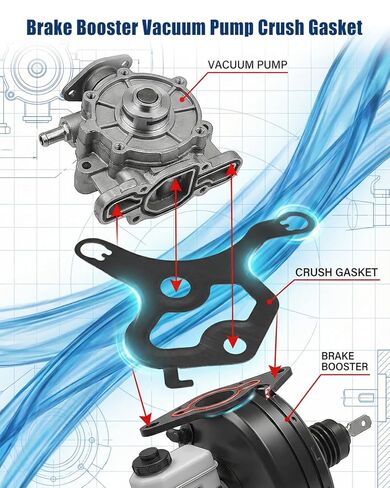 Brake Booster Vacuum Pump Crush Gasket Fit for Certain Models of Chevrolet GMC Cadillac Buick 2013-2020 Replace 12686657 12654112 in Kuwait