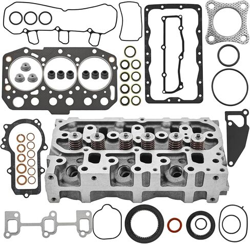 3TNM74 Cylinder Head Assy and Gasket Set Fit for Yanmar 3TNM74F-SAKV Engine SCT1 SA221 Tractor for John Deere 1023E Engine 3TNV70 119515-11740 11951511750 in Kuwait