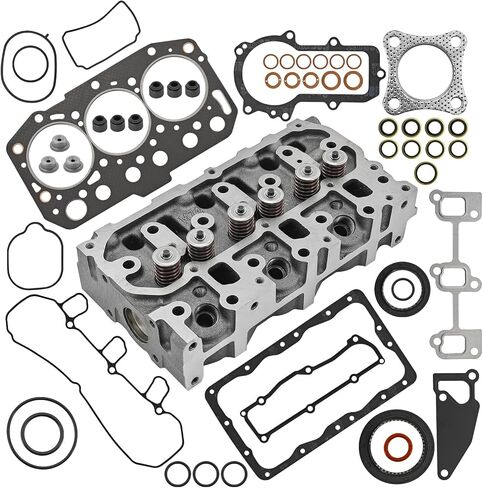 3TNM74 Cylinder Head Assy and Gasket Set Fit for Yanmar 3TNM74F-SAKV Engine SCT1 SA221 Tractor for John Deere 1023E Engine 3TNV70 119515-11740 11951511750 in Kuwait
