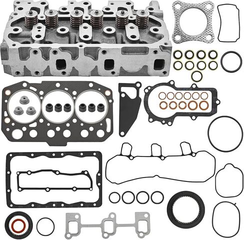 3TNM74 Cylinder Head Assy and Gasket Set Fit for Yanmar 3TNM74F-SAKV Engine SCT1 SA221 Tractor for John Deere 1023E Engine 3TNV70 119515-11740 11951511750 in Kuwait