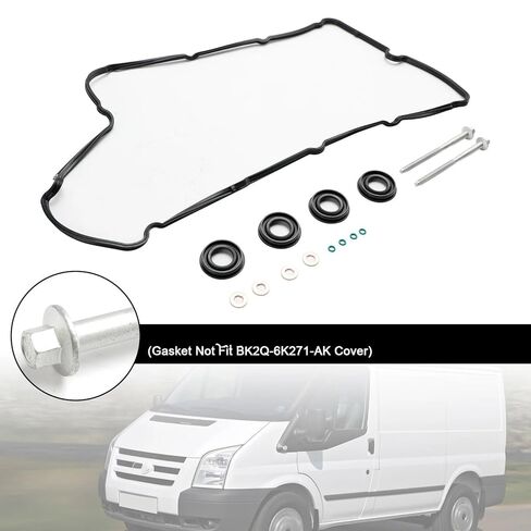 Valve Cover Seal for Fiat for Ducato 2.2 2006 2007 2008 2009 2010 Car Injector Seals Bolts Rocker Cover Gasket 1372490 6C1Q-9K546-BC in Kuwait
