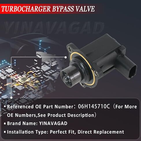 06H145710C Turbocharger Diverter Valve Cutoff Bypass Diverter Valve for Audi Q3 Quattro A4 Q5 S6 RS7 S7 S8 TT Quattro 2009-2016, for VW Tiguan Golf GTI Jetta Passat CC 2006-2016 in Kuwait