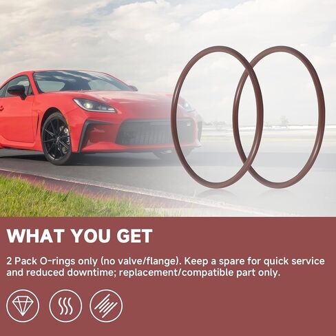 2 حزمة 57 × 2.5 مم سدادة دائرية متوافقة مع TiAL Q 50 مم BOV متوافقة أيضًا مع استبدال صمام تفجير منفذ السباق Turbosmart لنظام تخفيف ضغط الشاحن التوربيني in Kuwait