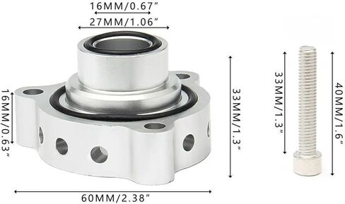 Turbo BOV Blow Off Valve Dump Adaptor Compatible with BMW Cooper S Turbo Engines Silver in Kuwait