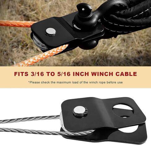 8000 LBS Capacity Winch Snatch Block, Heavy Duty Recovery Winch Pulley for Synthetic Rope & Steel Cable, Universal Off-Road Towing Pulley Block for Truck ATV UTV SUV in Kuwait