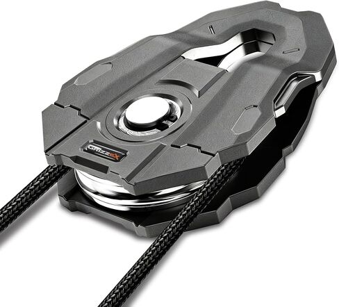 10T Snatch Block, 22,046 lbs Max Load, 3/4" Max Rope Diameter, Heavy Duty Recovery Pulley for Off-Road, Towing, and Winching (Gray) in Kuwait
