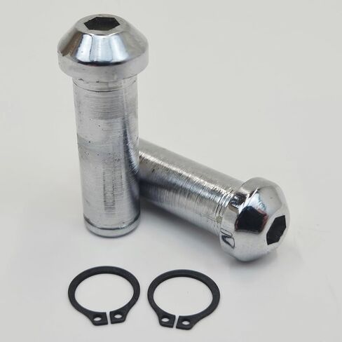 Chrome Socket Clutch & Brake Lever Pins with Snap Rings for All 1982-2007 Harley Big Twin FX/FL & Touring, 1982-2003 Sportster, 1986-2014 Softail, 1984-1994 FXR, 1991-2014 Dyna: Replaces HD# 45032-82 in Kuwait