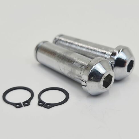Chrome Socket Clutch & Brake Lever Pins with Snap Rings for All 1982-2007 Harley Big Twin FX/FL & Touring, 1982-2003 Sportster, 1986-2014 Softail, 1984-1994 FXR, 1991-2014 Dyna: Replaces HD# 45032-82 in Kuwait