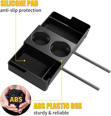 Front Center Seat Headrest Organizer Compatible with 2011-2026 Ford F150 F250 F350 F450 F550 F650 Cup Holder Coin Container Storage Box with Silicone Pads Accessories (Jump Seat Console Only) in Kuwait