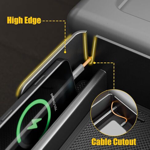 Front Center Seat Headrest Organizer Compatible with 2011-2026 Ford F150 F250 F350 F450 F550 F650 Cup Holder Coin Container Storage Box with Silicone Pads Accessories (Jump Seat Console Only) in Kuwait