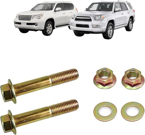 Front Shock Lower Mount Bolt Kit, Compatible with Toyota 4Runner 1996-2021, FJ Cruiser 2007-2014, Lexus GX460 2010-2021, GX470 2003-2009, Class 10.9 Hardened Steel, Yellow Zinc Coated in Kuwait