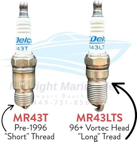 OEM V6 4.3L Mercruiser Thunderbolt IV V طقم ضبط الإشعال غطاء موزع الأسلاك / شمعات الإشعال الدوارة 4.3L خدمة منتصف الليل البحرية (1985-1996 IV Thunderbolt "قصيرة" شمعات الإشعال المداس) in Kuwait