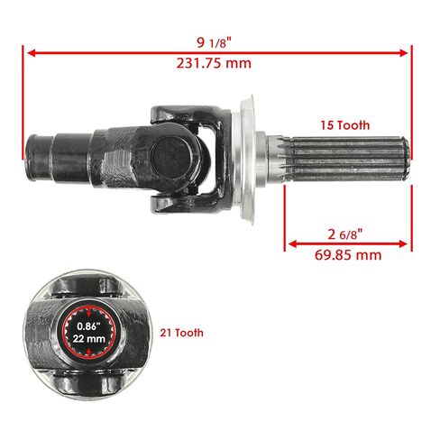 Caltric Rear Axle Drive Shaft Inner and Gasket Compatible with Kawasaki Mule 2500 2510 KAF620 A C 2000 in Kuwait