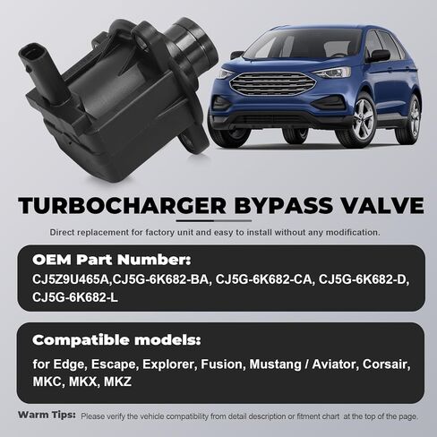 Turbocharger Diverter Valve Bypass Valve 1801870 for 2014-2019 Edge Escape Explorer Fusion Mustang & 2016-2019 Continental MKC MKX MKZ Turbocharger CJ5Z9U465A in Kuwait