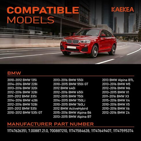 11747626351 الشاحن التربيني دفعة الملف اللولبي صمام ل BMW 135i 228i 320i 328i 335i 428i 528i 535i 550i GT 640i 650i 750i 760Li M5 M6 X1 X3 X4 X5 X6 Z4 10-16 استبدال 11747584628 11747649407 7.00887.21.0 in Kuwait