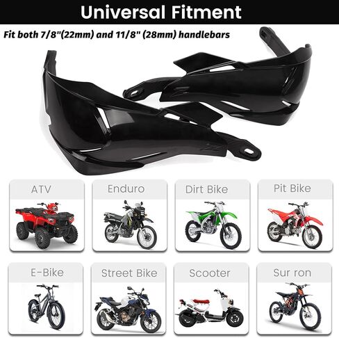 XIGNWU Universal Dirt Bike Handguards,with 7/8 22mm and 1 1/8 28mm Mounting Kits, Windproof Hand Guards Handlebars Protection for Light Bee Sur Ron X Sur Ron S Most Motocross ATV Pit Bike Quad in Saudi Arabia