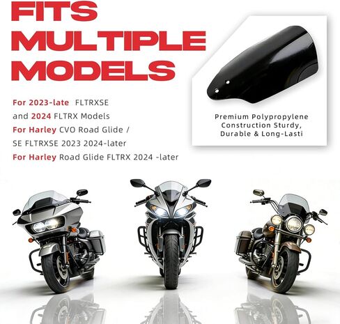 Handguards for Road Glide FLTRX 2024-2026, Direct Fit Black Handlebar Deflector Protection for Harley Touring CVO Road Glide ST FLTRXSE 2023-later in Kuwait