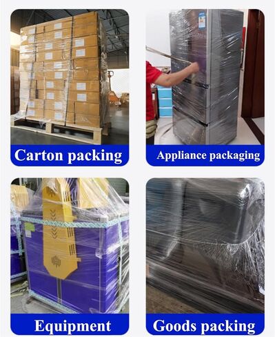 Stretch Film Dispenser with Cutter & Gloves, Heavy Duty Stainless Steel Stretch Wrap Dispenser for 12-20 Inch Rolls, Manual Pallet Wrapping Tool for Shipping, Moving, and Industrial Packing in Kuwait