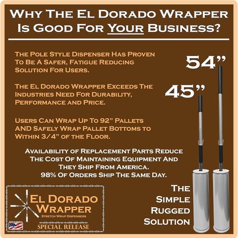 El Dorado Wrapper Stretch Wrap Dispensers (54" Handle) in Kuwait