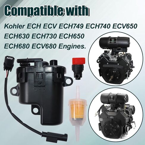 مجموعة وحدة مضخة الوقود 2539316-S مع فلتر الوقود المتوافق مع Kohler جميع محركات ECH ECV تستبدل 2539309-S 2539311-S 2539310-S 2539314-S مضخة الوقود بسلك مع صمام إيقاف الوقود in Kuwait