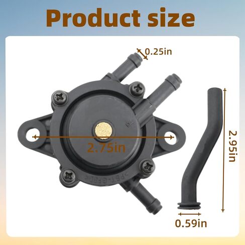 808656 Fuel Pump Vacuum with Fuel Filter Lawn Mower Tractor Gas Replacement for Honda 16700-Z0J-003 JD LA105 LA115 D100 D110 Compatible with Kohler 17HP-25 HP Engine in Kuwait