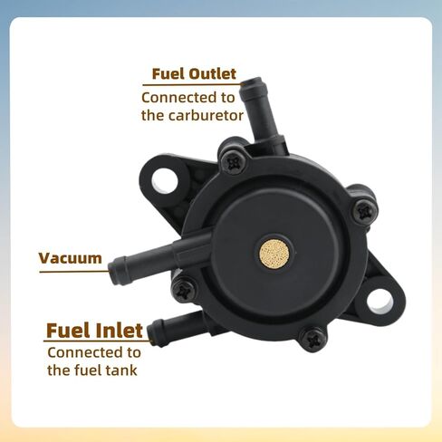 808656 Fuel Pump Vacuum with Fuel Filter Lawn Mower Tractor Gas Replacement for Honda 16700-Z0J-003 JD LA105 LA115 D100 D110 Compatible with Kohler 17HP-25 HP Engine in Kuwait