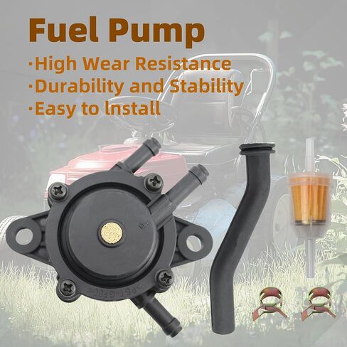 808656 Fuel Pump Vacuum with Fuel Filter Lawn Mower Tractor Gas Replacement for Honda 16700-Z0J-003 JD LA105 LA115 D100 D110 Compatible with Kohler 17HP-25 HP Engine in Kuwait