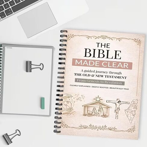لقد جعل الكتاب المقدس مخططًا واضحًا لدراسة الكتاب المقدس - سجل إرشادي مكون من 126 صفحة لاستكشاف العهد القديم والجديد، وتأملات الآية، ومجلة النمو القائم على الإيمان in Kuwait
