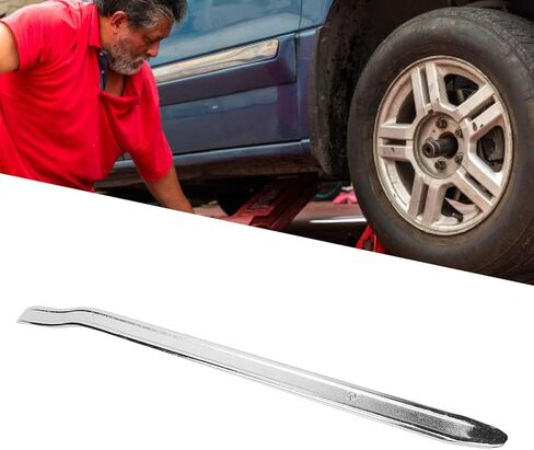 مكواة إطارات مقاس 20 بوصة، رافعة ملعقة إطار فولاذية شديدة التحمل، أداة مطلية بالكروم مضادة للتشوه، مثالية للدراجات النارية والدراجات البخارية والسيارات ATVs (20 بوصة، مطلي بالكروم) in Kuwait