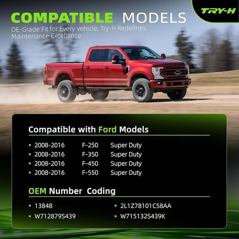 13848 ترقية 12.9 إطار فولاذي إلى طقم مسمار تثبيت الجسم متوافق مع Ford F-250 F-350 F-450 F-550 Super Duty 2008-2016 استبدال 2L1Z78101C58AA W712879S439 W715132S439K in Kuwait