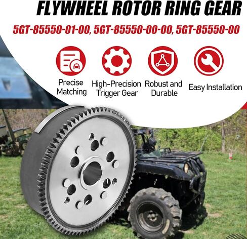 5GT-85550-01-00 Flywheel Rotor Ring Gear for Yamaha Grizzly 600 YFM600FW 4x4 1998-2001 Replace# 5GT-85550-00 5GT-85550-00-00 in Kuwait