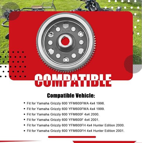 5GT-85550-01-00 Flywheel Rotor Ring Gear for Yamaha Grizzly 600 YFM600FW 4x4 1998-2001 Replace# 5GT-85550-00 5GT-85550-00-00 in Kuwait