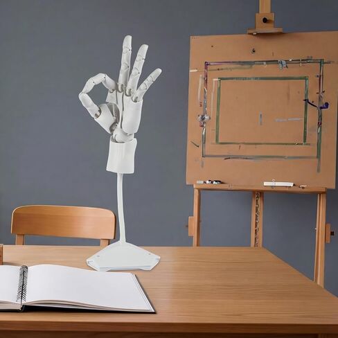 Flexible Hand Model Left Adjustable Artists Manikin Hand Figure Poseable Art Mannequin for Drawing Decoration Ornaments Imitation of Human Hands for Artists, Painting, Displaying, Desk Decor (White) in Saudi Arabia