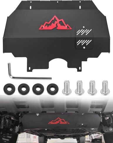 Engine Front Skid Plate Compatible with 2024-2025 Toyota Tacoma 2WD & 4WD, Under Guard Splash Shield Fits Gas Models Only, Designed with Oil Drain Access, Direct Bolt-On Installation with Hardware Kit in Kuwait