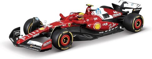 Bburago 1:43 2025 Ferrari Season Car w/Helmet, Hamilton #44 in Kuwait