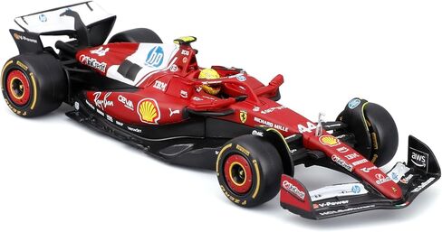 Bburago 1:43 2025 Ferrari Season Car w/Helmet, Hamilton #44 in Kuwait