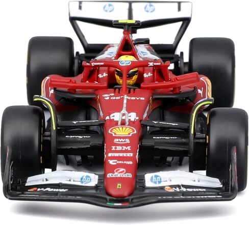 Bburago 1:43 2025 Ferrari Season Car w/Helmet, Hamilton #44 in Kuwait