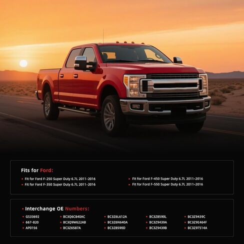 مجموعة حشية تثبيت توربو 6.7 لسيارة Ford F250/F350/F450/F550 6.7L 2011-2016، مجموعة حشية تثبيت الشاحن التوربيني OE GS33692، 667-820، AP0156، BC3Q6C840AC، BC3Q9W622AB in Kuwait