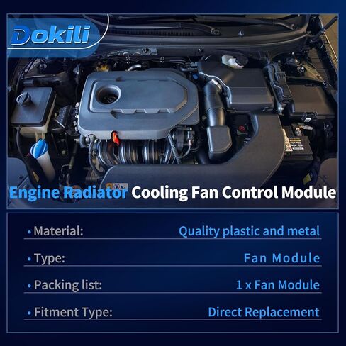 122990-0050 Engine Radiator Cooling Fan Control Module Compatible with Hyundai Sonata 2.4L GLS GL SE Sport 2015-2019 25385C2500 25385D4200 in Kuwait
