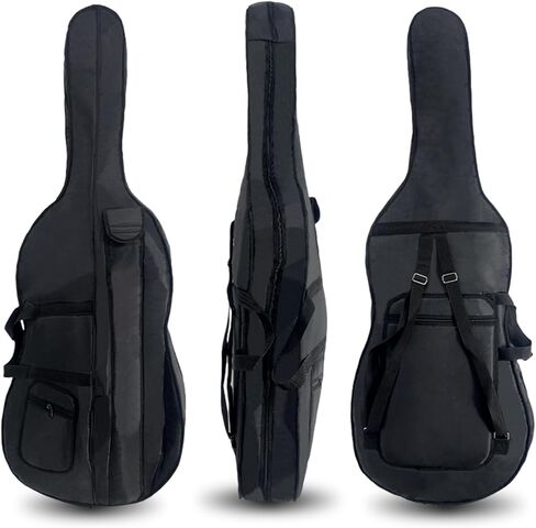 Cello Gig Bag 4/4 Full Size - Padded Soft Case with Backpack Straps & Accessories Pocket, Water-Resistant Lightweight Portable Instrument Cello Bag Cover Cloth for Travel & Storage in Saudi Arabia