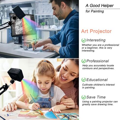 Drawing Projector, Art Projector for Tracing, Tracing Drawing Tool Smart Sketcher Sketch Projectors for Adults, for Cake Cookie Projector with Stand for Adults Light Box E in Kuwait